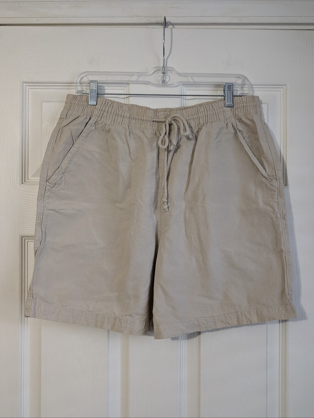 Vintage Erika & Co Women's Beige Drawstring Shorts Size PM